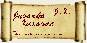 Javorko Kusovac vizit kartica